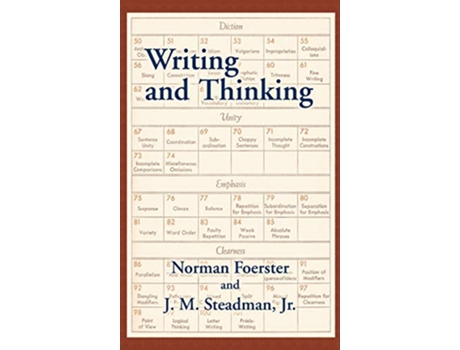 Livro Writing and Thinking A Handbook of Composition and Revision de Norman Foerster e John M Jr Steadman (Inglês - Capa Dura)