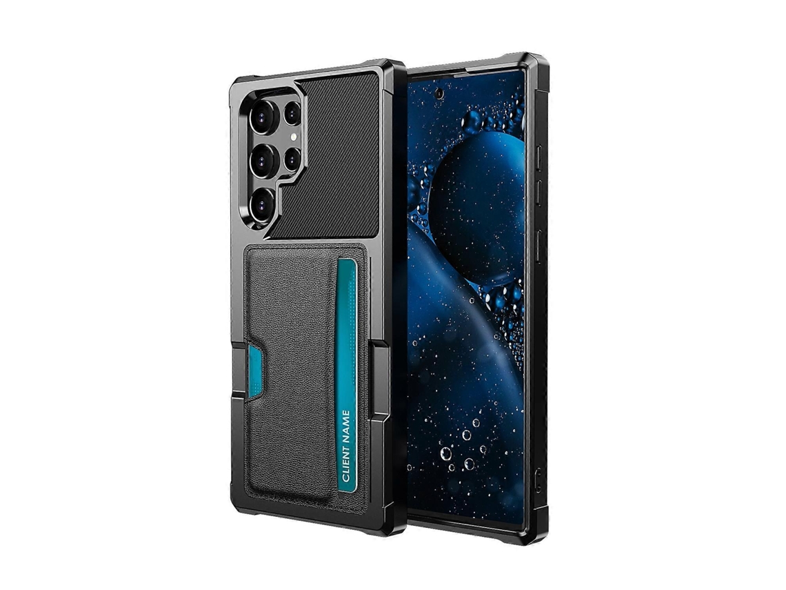 Capa Para Celular Com Compartimento Para Cartão Para Samsung Galaxy S22 Ultra 5g Zm02