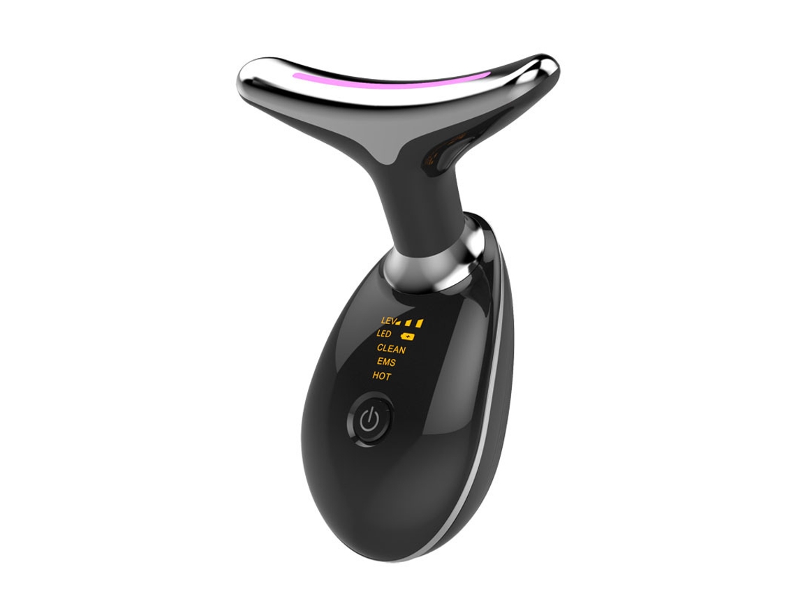 Massajador Facial Elétrico Com Terapia De Luz Vermelha Para Rejuvenescimento Facial E Do Pescoço, 7 Modos De Cor.