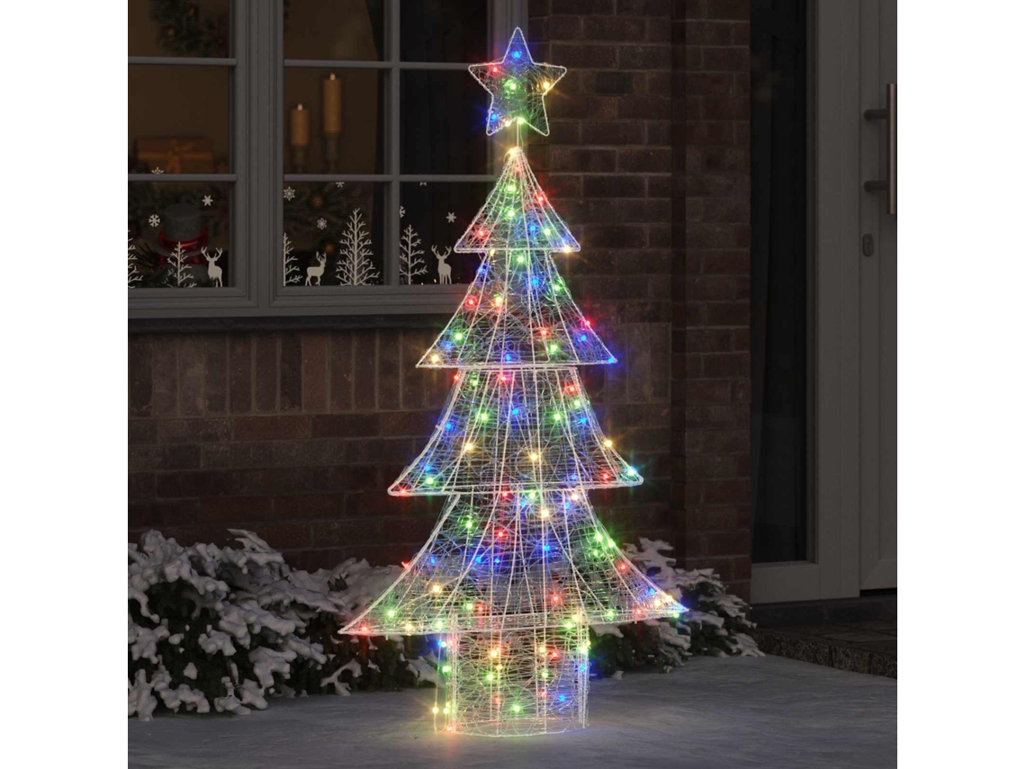 Vidaxl Árvore De Natal 160 Led Multicolor 150 Cm Acrílo
