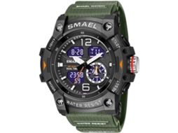 Lurelia Relógio Digital Feminino, Visor Digital, Led, Cronómetro, Alarme, Data/calendário, 12/24h, Luminoso, Duplo Fuso/mostrador, 54mm, Resina, Preto