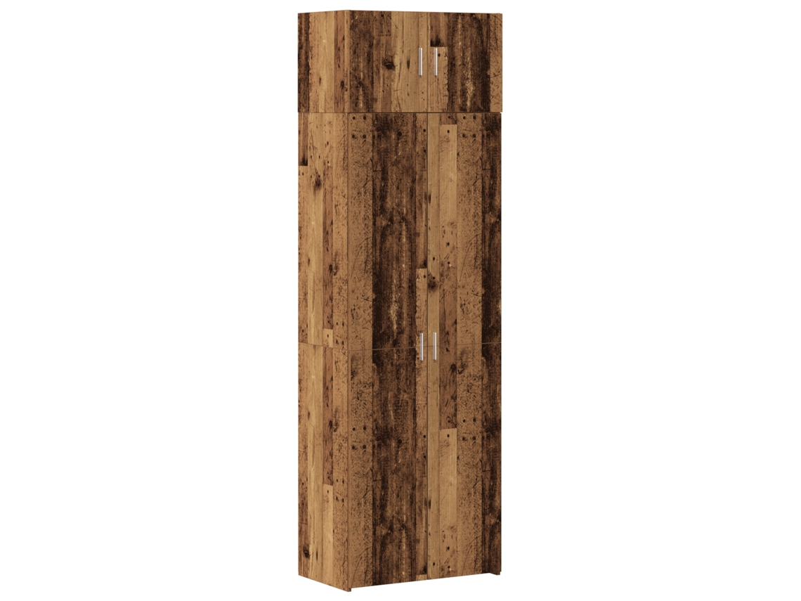 Conjunto 2 Armário De Arrumação Vidaxl Castanho Derivados De Madeira (70 X 42,5 X 185 Cm)
