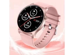 SHAH ARPAN Kc08 Relógio Inteligente Multifuncional com Toque Completo Monitoramento de Saúde Pressão Arterial Modo Multiesportivo Bluetooth Rosa