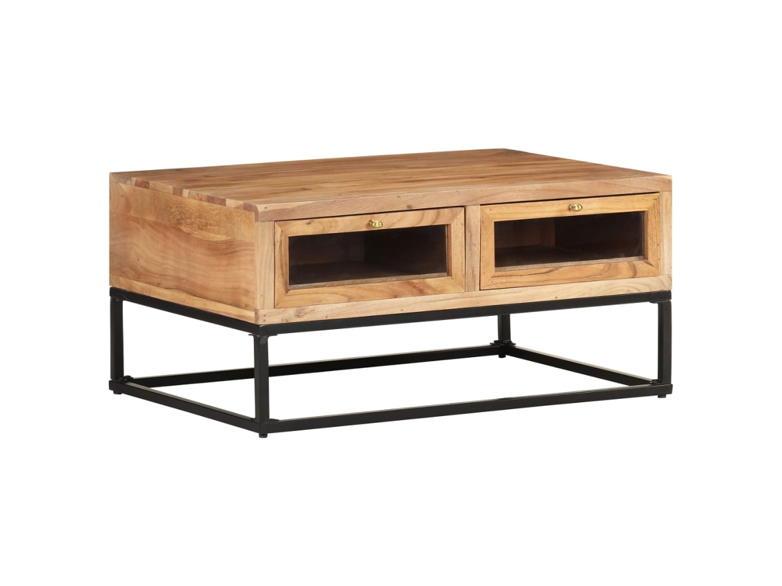 Vidaxl Mesa De Centro 90x60x40 Cm Madeira De Acácia Maciça