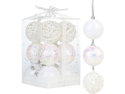 Conjunto De 12 Enfeites De Natal Transparentes Para Pendurar | Enfeites De 15 Cm