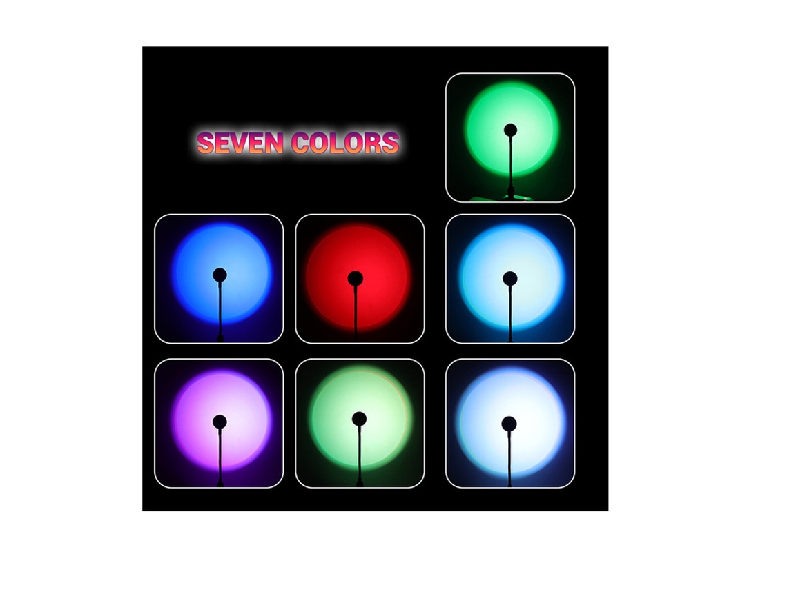 Sunset Lights Sunset Lights Rainbow 7-Colour Projection Lights Netflix Creative Usb Live Background Ambient Lights XIMU