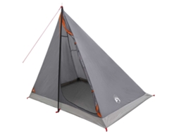 Conjunto 1 Barraca De Camping Vidaxl Cinzento Poliéster (2 Pessoas)