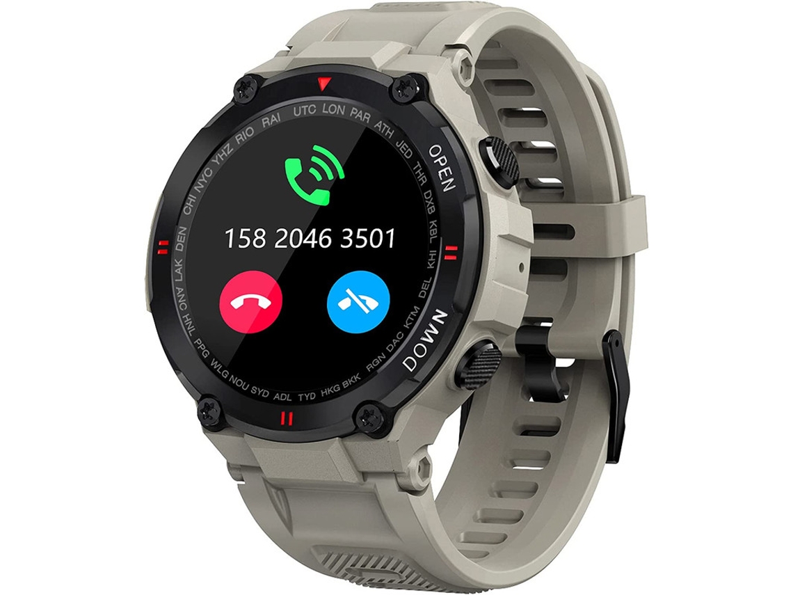 Smartwatch YIZHOOD Te726 Militar de 1.3Inch Daily Talk Fitness Cinza