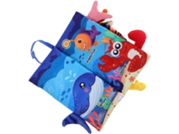 Brinquedo Interativo de Tecido Texturizado com Tema Oceânico para Meninos e Meninas, Leve e Macio, CHABERLU