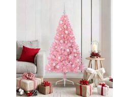 Vidaxl Árvore De Natal Artificial Pré-iluminada Rosa 150 Cm Pvc