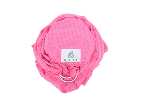 Portabebé LUCKY BABY WORLD Sukkiri Bandolera de agua para Verano (Porta-bebês - tecido mesh com argolas - secagem rápida - Transporte ergonômico para recém-nascidos até 15kg - Cor Rosa)