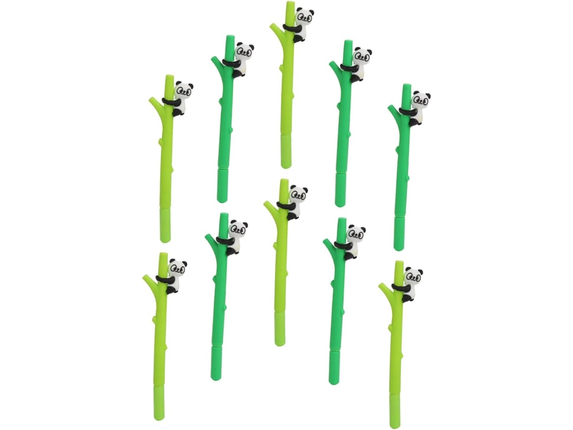 30 Canetas Gel Kawaii Com Desenho De Panda Em Estilo Cartoon Materiais