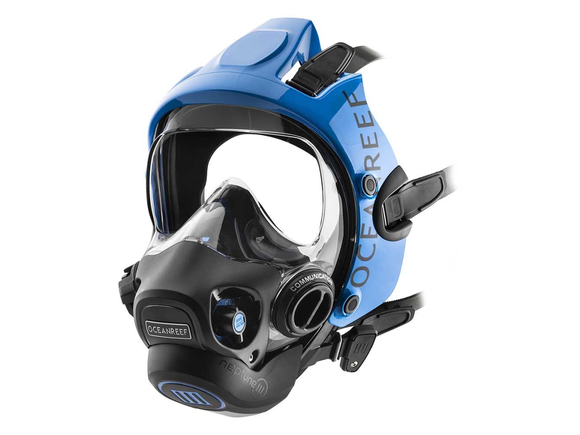 Máscara Facial Neptune Iii Azul M-Locean Reef