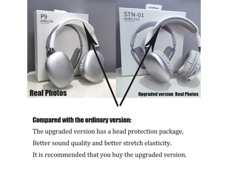 Auscultadores Sem Fio Bluetooth Noise-Cancellation Headsets Stereo Sound Heavy Bass Auscultadores para Telefone Pc Gaming Headset na Cabeça