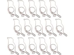 Clips E Organizadores Para Laptops, Coloridos, Prateados, Em Formato Criativo De Pássaro Papel Metálico, 20 Peças Para