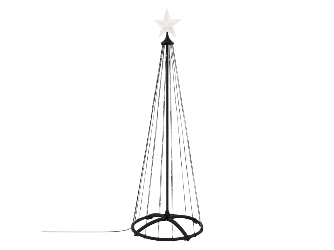 Árvore De Natal Exterior Ecd Germany 150 Cm Luz Branca Quente 154 Leds Regulável 9 Modos