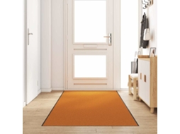 Vidaxl Tapete De Entrada Laranja E Preto 120 X 400 Cm 100% Poliamida