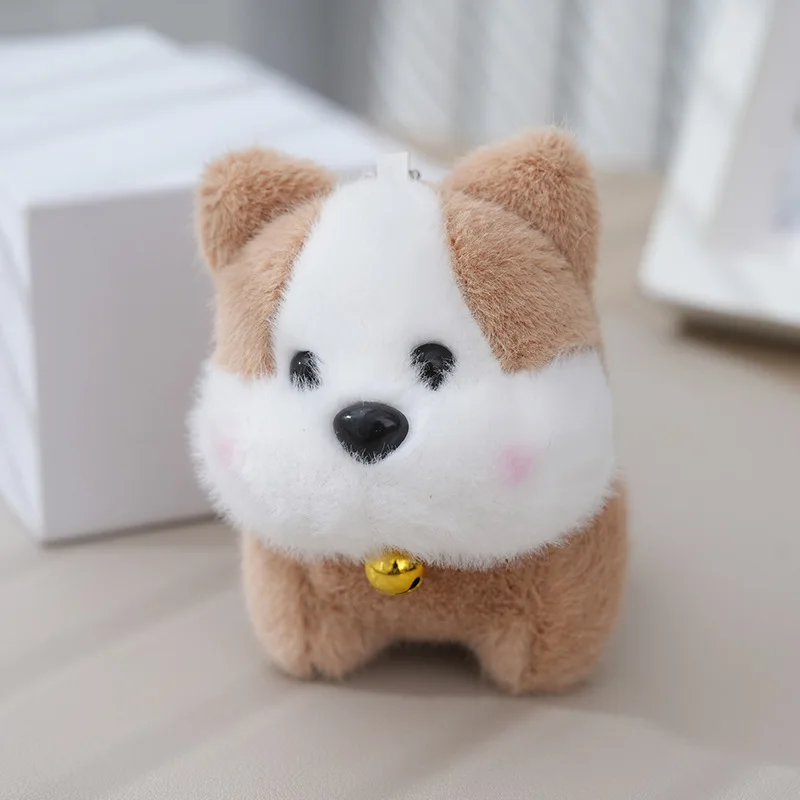 Chaveiro de Pelúcia Fofo de Shiba Inu MDUG (cinza)
