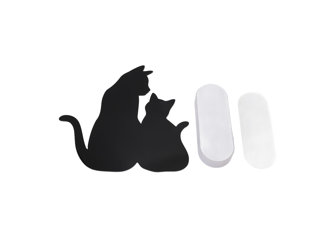 2026 lâmpada de Noite Gatito Led com Sensor de Luz e Som Silhueta Preta Decoração Parede Sala Corredor Cozinha Quarto