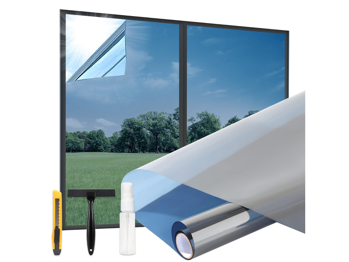 Película De Proteção Solar Para Janelas, Interna Ou Externa, 50 X 200 Cm, Película Espelhada Para Janelas, Proteção De Privacidade