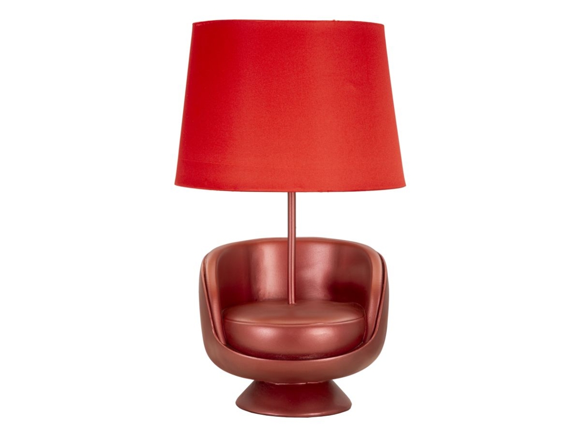 Candeeiro De Mesa De Cabeceira Midcentury Rossa Cm Ø 26x43