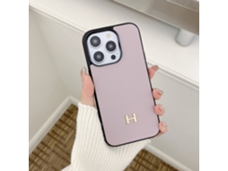 Capa Para Iphone 17 Pro Max, Modelo H, Em Couro Lavanda, Da Marca Leather Trend.