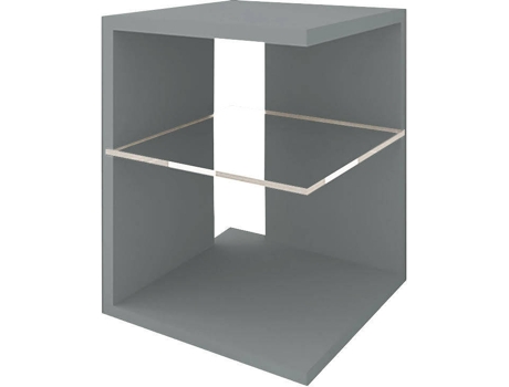 Mesa de Cabeceira CSD Domus (Cinzento - Aglomerado de Madeira - 44x55x44 cm)