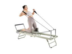 Reformer Pilates Dobrável Com Estrutura Em Ferro Fundido, Suporta Até 181kg, Tekmaquinas