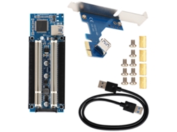 Cartão De Riser Extensor Pci-e Para Dual Pci Com Usb Para Win2000/xp/vista/7/8/linux