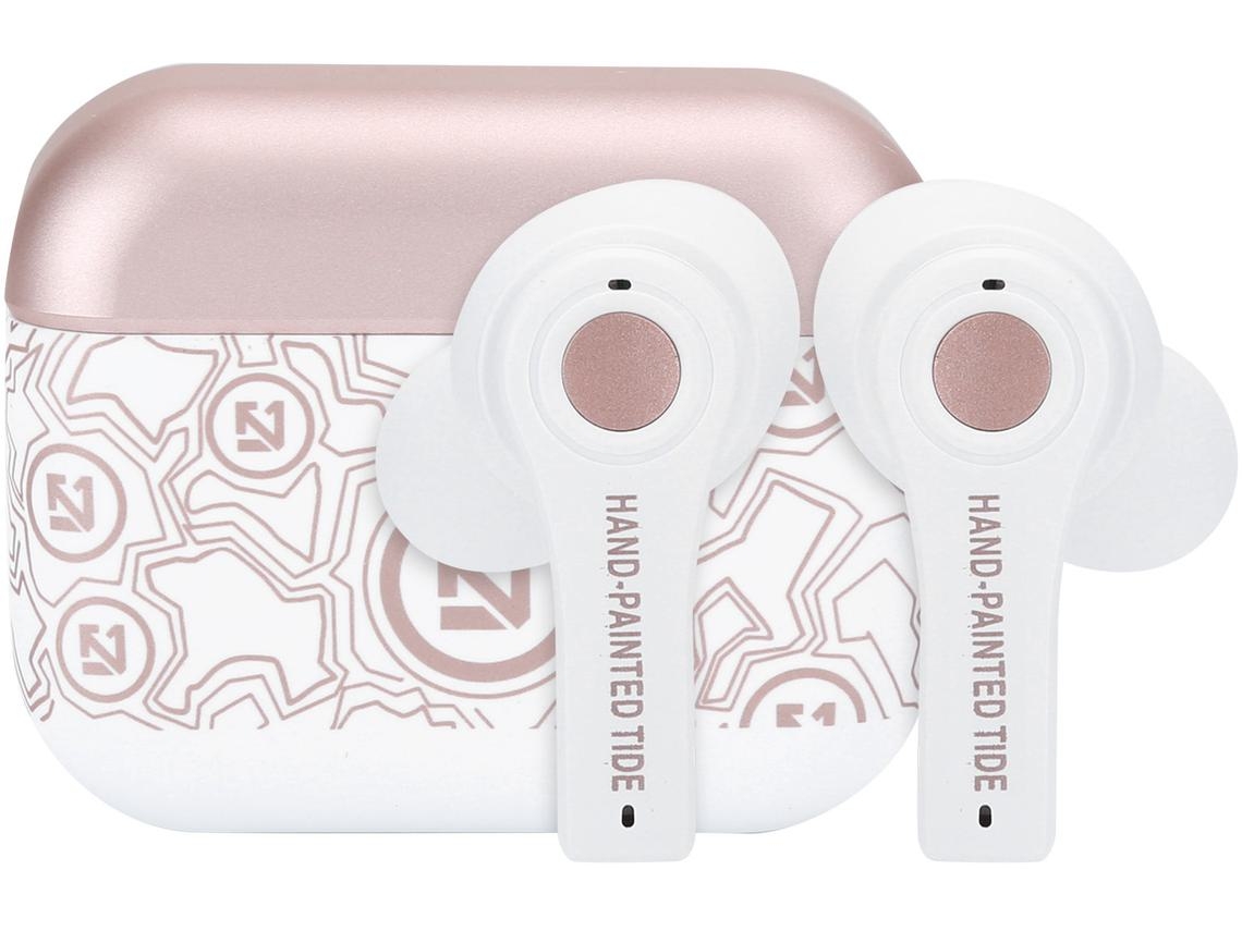 Auricular Sem Fios Bluetooth YIZHOOD Ts100 Hifi Estéreo À Prova de Suor In Ear Microfone Branco