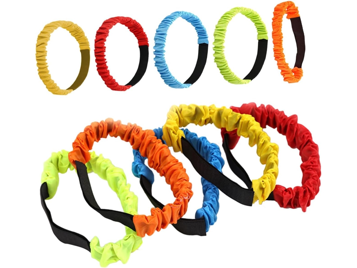 Inoomp Conjunto De 30-faixas Elásticas Coloridas Para Os Pés, Ideais Para Atividades Interativas Em Equipe Adultos
