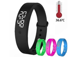 Pulseira Inteligente Com Alerta Vibratório, Monitoramento De Temperatura E Visor Preciso Para Lembretes Diários E Marcação Do Tempo.