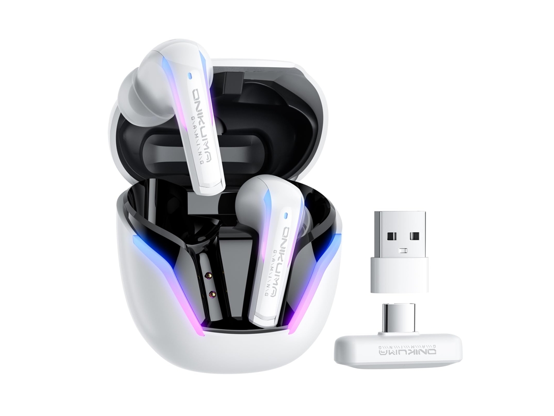 Fones de Ouvido Sem Fio, Controles de Toque, Baixa Latência, Bluetooth Estéreo. MDUG (branco)