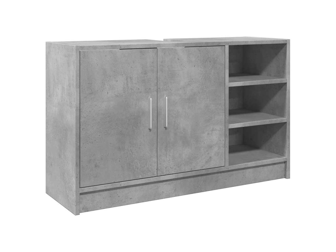 Sink Cabinet, Sink Cabinets Vidaxl Cinzeto Madeira Processada (90 X 29 X 55 Cm)