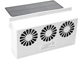 Ventilador De Exaustão Para Carro Com 3 Ventoinhas E Energia Solar, Ventilador Para Radiador De Carro, Ventilador De