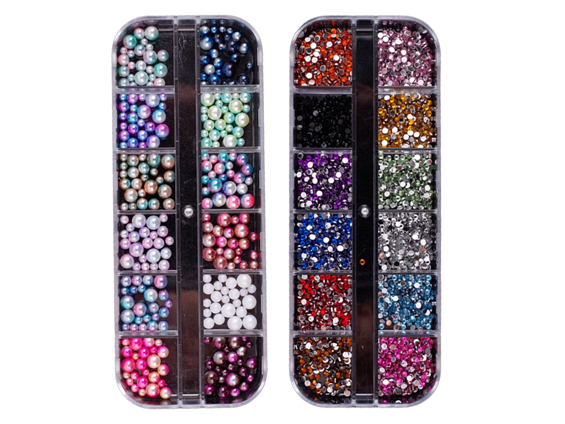 Broca De Fundo Plano Com Strass Para Aprimoramento De Unhas -St-01 ZMDECQNA 2 Un