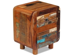Mesa de Cabeceira MAISON EXCLUSIVE 43x33x51cm madeira reciclada