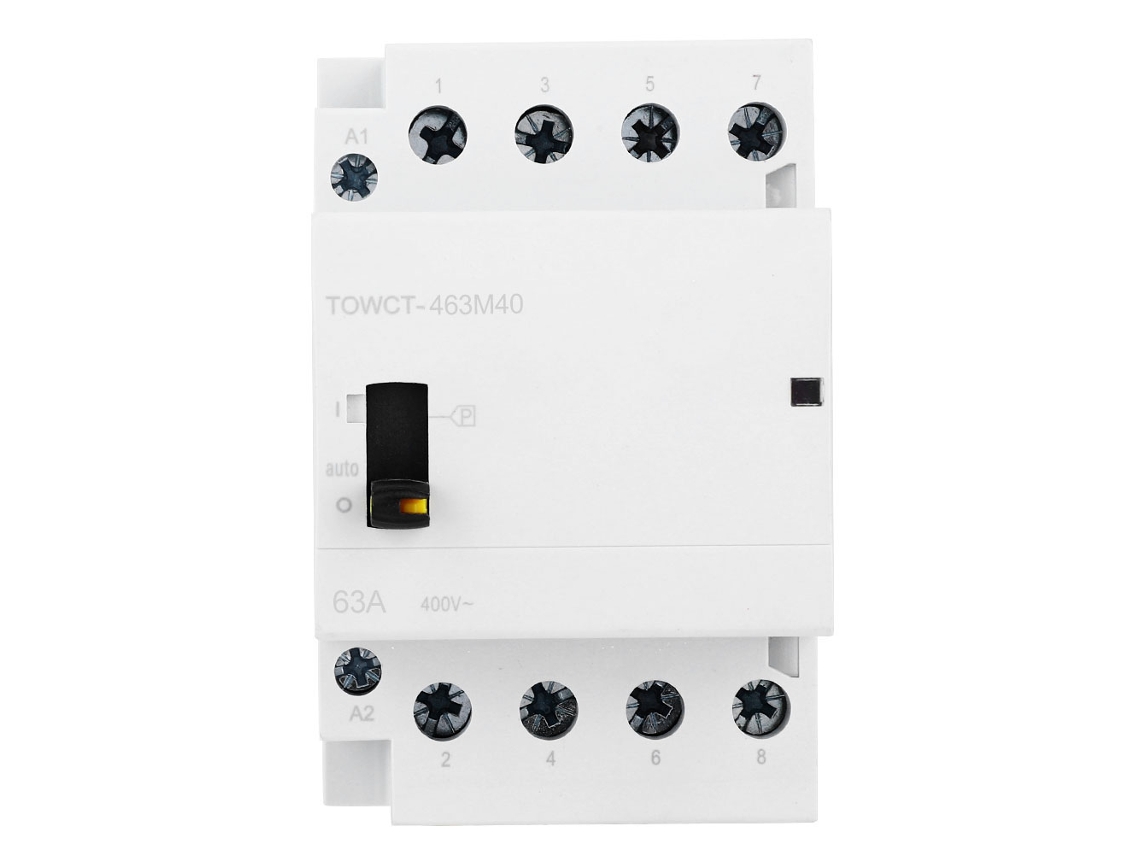 Contato AC Doméstico Din Rail 4p 4no 63a 230/240v com Interruptor de Controle Manual S/MARCA