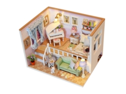 Maquete 3d Da Sala Do Filme "meeting You", Com Luzes Led, 17x14x12 Cm