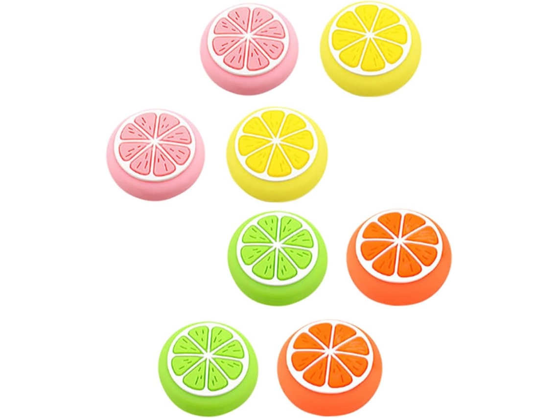 Conjunto De 8 Capas De Silicone Para Joystick Com Formato De Frutas, Resistentes Ao Desgaste, Fáceis