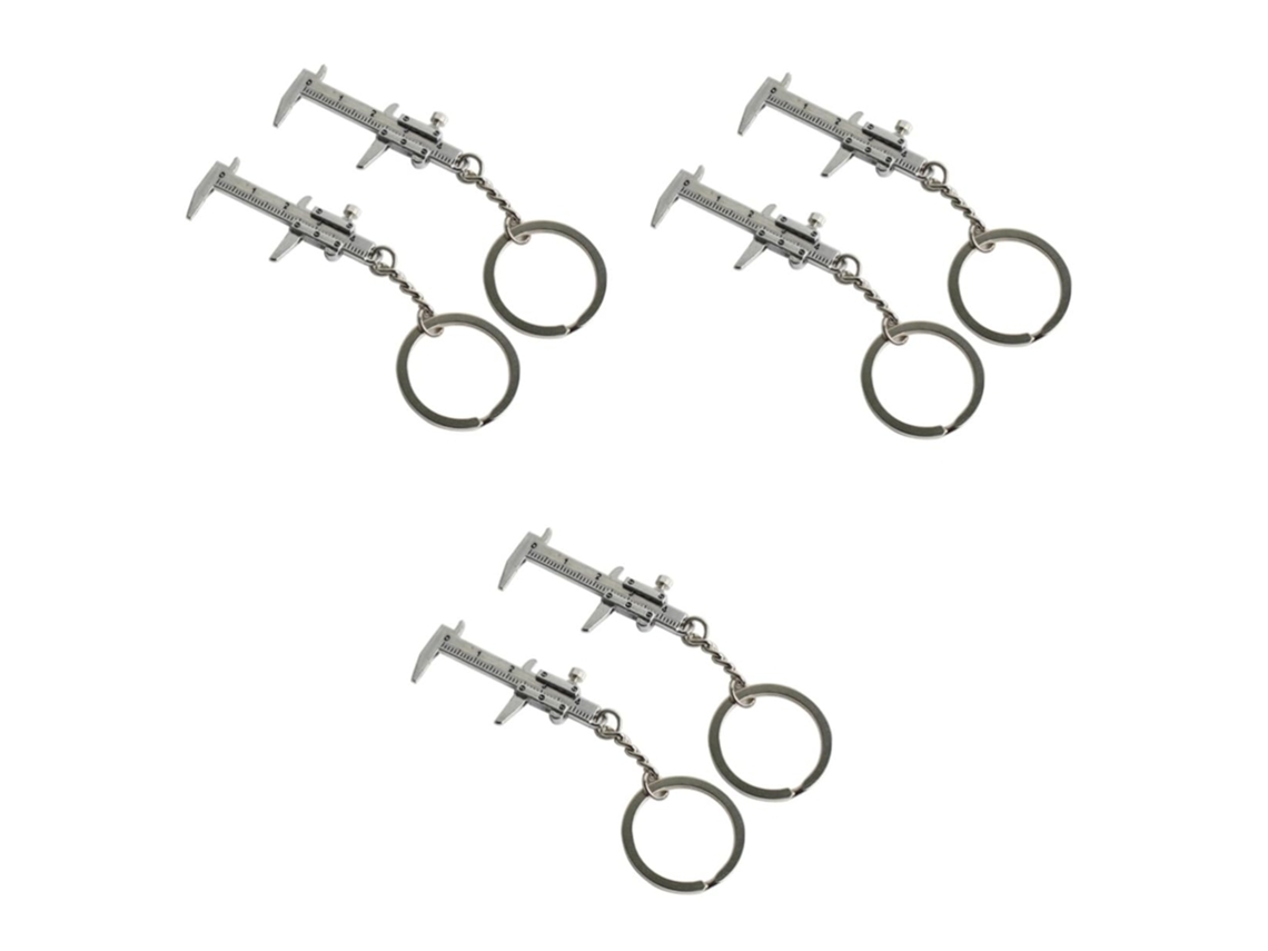Conjunto De 3 Chaveiros Ultech Com Mini Paquímetro Em Liga Zinco, Para
