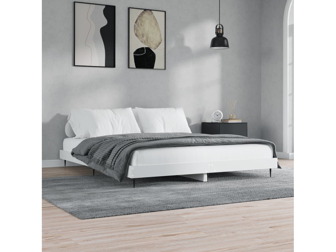 Estrutura De Cama 120x200 Cm Derivados De Madeira Branco