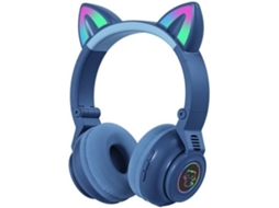Auscultadores Bluetooth ENZONS  Sem Fio para Garotas com Orelha de Gato Dobráveis ÂÂCom Luzes Led / Mi