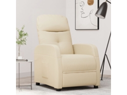 Vidaxl Poltrona Reclinável Tecido Cor Creme