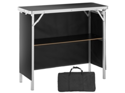 Mesa de Pódio Portátil para Feiras Comerciais VEVOR 38 39Inch X 15 16Inch X 34 25Inch Estande de Balcão de Exposição com Parede