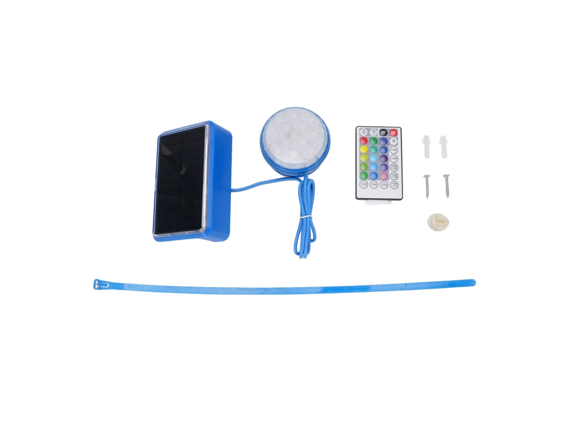 2026 luz de Piscina Led Solar Ip68 Impermeable Rgb 16 Colores com Controle Remoto para Piscina Enterrada