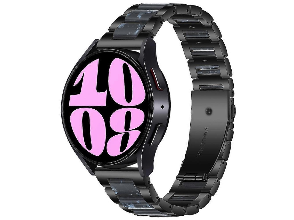 Pulseira De Metal Resinado Com Três Contas Para Samsung Galaxy Watch 6 / 6 Classic