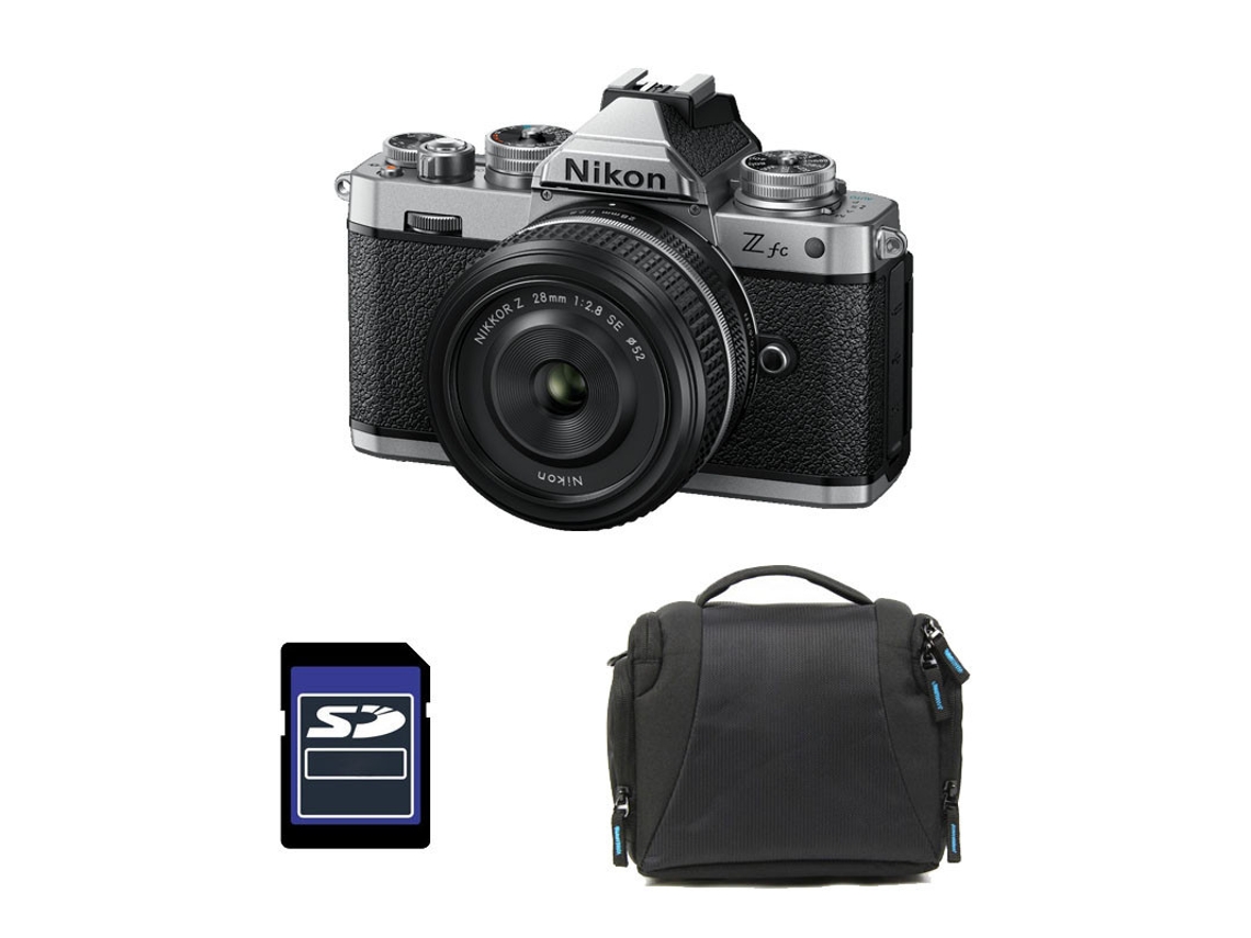 Z Fc + Z 28mm F/2.8 Se + Bolsa + Cartão SD de 8 GB NIKON