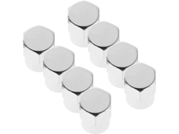 Conjunto De 8 Tampas De Válvula De Pneu Com Anel De Vedação