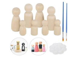 50 Peças De Bonecos De Madeira Inacabados Para Manuais Diy Decorativos Brinquedos Criativos